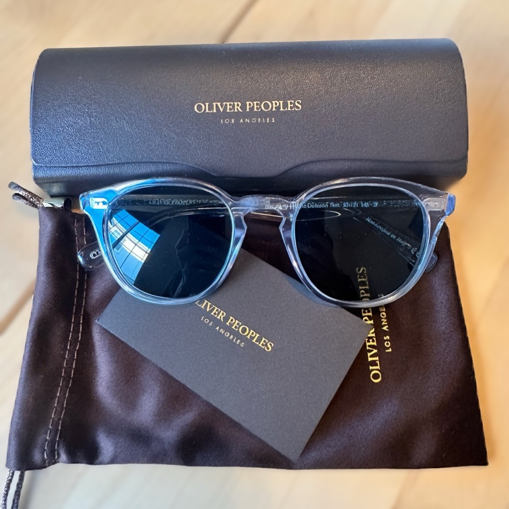 Oliver Peoples Transparent Blue Eyewear /Desmon SUN
